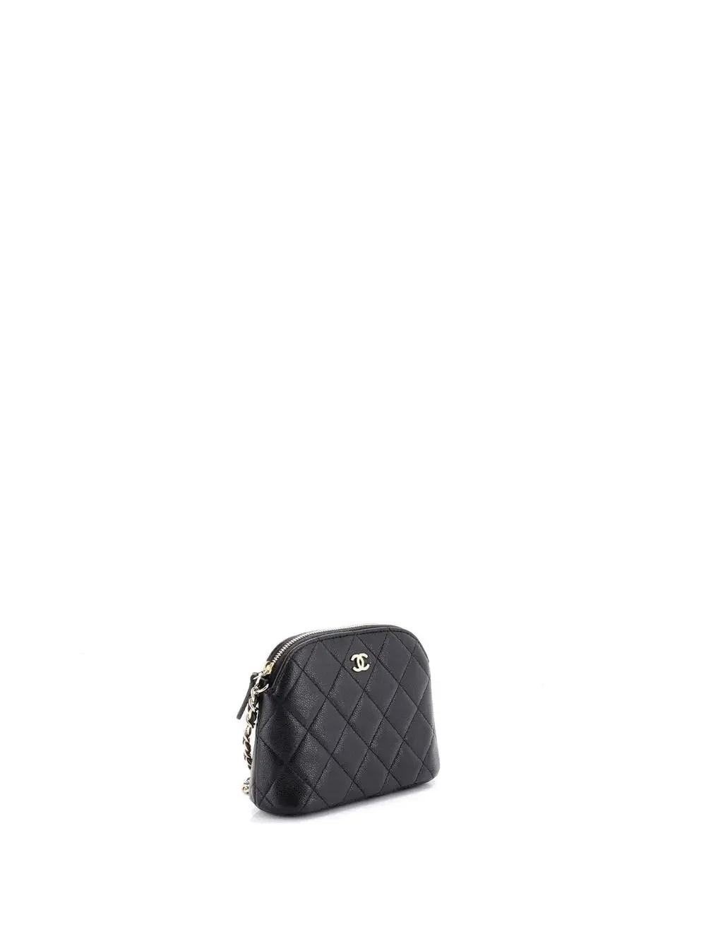Chanel Cc Dome Zip Clutch With Chain #260999C46B